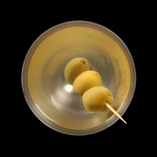 Dirty Vodka Martini (stirred)